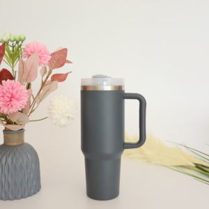 Vaso de 40 oz de material de acero inoxidable con diseño de estilo americano de almacén de EE. UU. con asa, taza de coche de 40 oz para café - Product Image 3