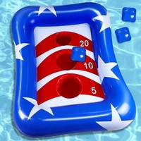 Nouvelle chaise longue gonflable en PVC et bar flottant, lit d'eau gonflable - Jouet de piscine pour enfants