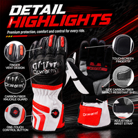 Guantes de Moto Eléctricos con Calefacción de 3 Niveles, Transpirables, Protección Completa para los Dedos, para Hombres y Mujeres