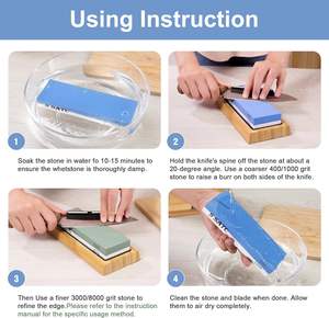 Utensili Abrasivi, Pietra per Affilatura Professionale 400/1000/3000/8000 #   Affilacoltelli Efficiente in Pietra per Affilare i Coltelli - Product Image 4