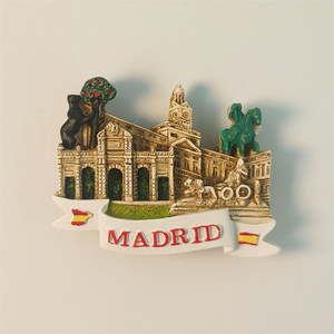 Imán Creativo para Refrigerador con Diseño del Puente Alcal Gate de <span class=keywords><strong>Madrid</strong></span>, Recuerdo Turístico de España, Fabricación China de Alta Calidad - Product Image 1