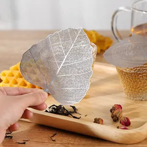 Filtro de chá criativo em aço inoxidável 304, filtro de chá de folhas Bodhi, acessório de chá Kung Fu, filtro de chá em forma de folha