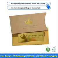 Caja de Embalaje Premium para Tarjetas de Crédito, Caja de Regalo de Metal Negro de Lujo para Tarjetas NFC, Tarjetero Inteligente para Tarjetas de Visita