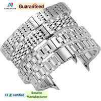 Bracelet de montre connectée pour femme, élégant, en chaîne métallique, 7 maillons, en acier inoxydable, fin, pour Apple Watch