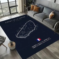 Tapis décoratif sur mesure sur le thème du sport automobile de Formule 1, tapis pour les amateurs de course, tapis imprimé circuit de F1 Imola Monaco, tapis quatre saisons