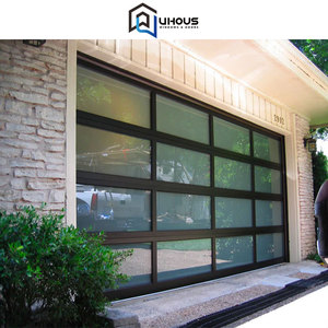 Double <span class=keywords><strong>portail</strong></span> électrique moderne à torsion 16x10 16x7 12x8 tailles personnalisées cadre en aluminium porte <span class=keywords><strong>de</strong></span> <span class=keywords><strong>garage</strong></span> en verre transparent pour villa - Product Image 1