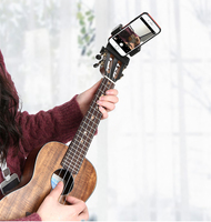 Universal Guitar Smartphone Phone Holder Clip 360 Ball Head Mount for String Instruments Live Broadcast Teaching Video Recording