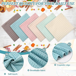 Nouvelle Collection 2026 – Chiffon en Microfibre Tissé à Carreaux 30x30cm Facile à Nettoyer – Serviette de Cuisine en Microfibre Absorbante – Fabrication OEM - Product Image 2