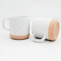 Tasse à café ou à thé en céramique givrée, colorée, en porcelaine blanche mouchetée, personnalisable, idéale comme cadeau