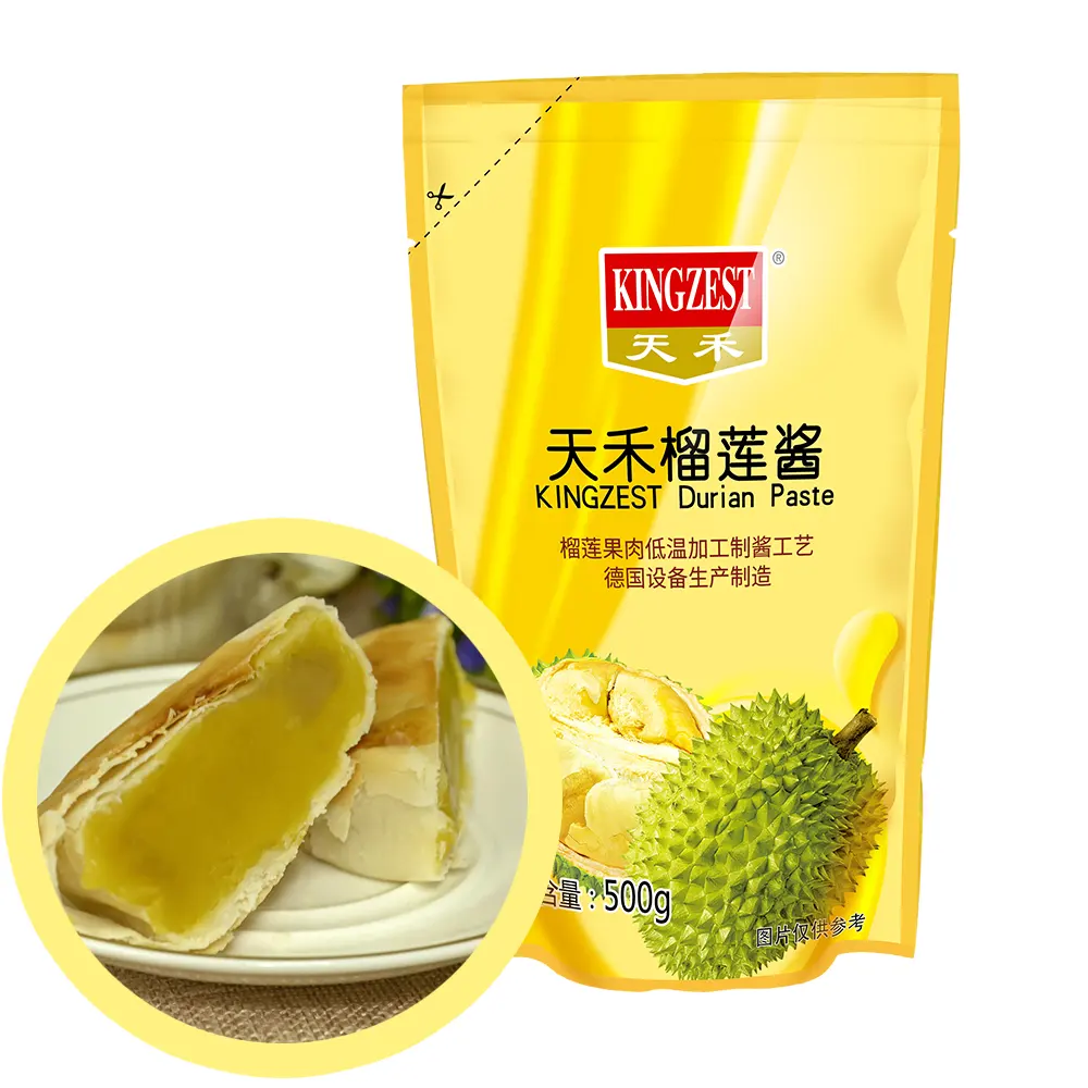 Saus Durian komersial, saus pizza puree komersial, kue Durian, kue pendek, makanan penutup, Salad buah