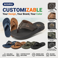 Tongs BSR OEM pour hommes, modèle Phantoms, avec doublure en mesh, semelle extérieure en caoutchouc, motif uni et entre-doigts |   Sandales de plage importées