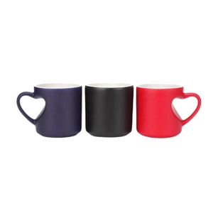 Tazza da Caffè in Ceramica Madou 320 Ml con Manico a Forma di Cuore, Stampa a Trasferimento Termico, Tazza Cambia Colore a Forma di Cuore - Product Image 2