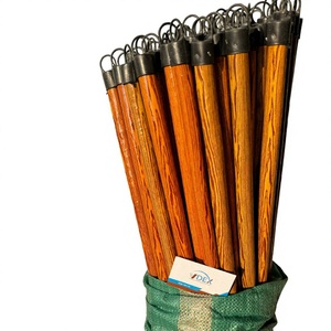 Manche de balai en bois naturel peint, extensible, léger, écologique, revêtu de plastique, fabriqué à Hanoï, prix abordable - Product Image 1