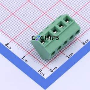 DB127S-3.81-5P-GN-S <b>Screw</b> Terminal <b>Block</b> P=3.81mm Connector ( Construction: 1x5P )( Pitch: 3.81mm )( Color: Green ) - Product Image 1