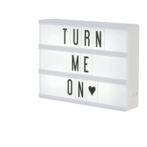 Customizable Mini Personalized <strong>LED</strong> <strong>Light</strong> <strong>Box</strong> with Changeable Letters Indoor Use Eco-friendly - Product Image 1