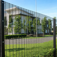 Clôture transparente 358 résistante aux intempéries, en treillis soudé de calibre lourd, pour la sécurité périmétrique des aéroports, des prisons et des voies ferrées