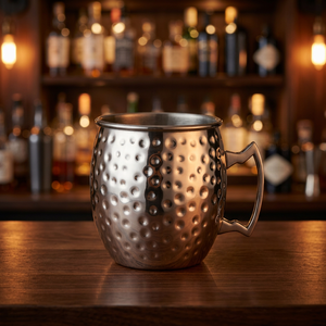 Mug en cuivre martelé à double paroi de style américain - Écologique et grande capacité pour une utilisation en extérieur - India Home Crafts - Product Image 3