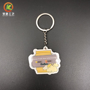 LLavero de plástico de anime personalizado ecológico con llavero de acrílico de borde no transparente - Product Image 3