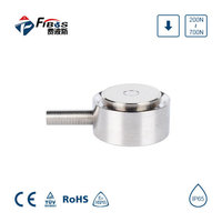 Sensor de Fuerza de Bajo Perfil con Galga Extensométrica de 50N 100N 200N 500N 1000N, Sensor de Peso de Botón Redondo, Transductor de Fuerza con Precisión del 0.1%