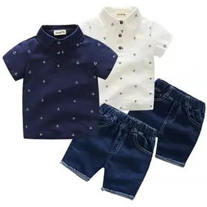 3 4 5 6 810歳ジーンズショーツポロ衣装フォーマル子供服2個セット幼児男の子スーツ子供用夏服
