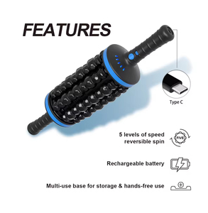 Massaggiatore a Rullo 3D Ricaricabile per Relax Quotidiano, Drenaggio Linfatico e Anticellulite, con Controllo del Timer, per Sollievo dal Dolore a Corpo, Piedi e Collo - Product Image 4