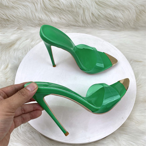 Escarpins à talons aiguilles de 12 cm pour femmes, à bout ouvert, chaussures de mariage 2024, grandes tailles 34-46, talons hauts pour soirées - Product Image 2