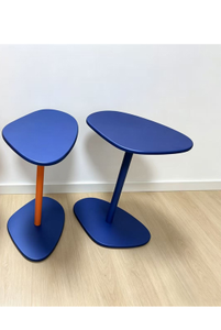 Modern Irregular Shape Side <strong>Table</strong> Tall <strong>Sofa</strong> End <strong>Table</strong> Metal Base Accent <strong>Table</strong> for Living Room Bedroom <strong>Small</strong> Spaces - Product Image 4