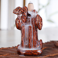 Encensoir en céramique à reflux, porte-encens à balles en cascade Lotus, objet cadeau