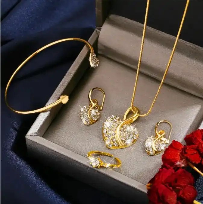new fashion 5pc necklace earrings set
