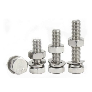 Tùy Chỉnh Metric Inch Lớp 8.8 10.9 Cường Độ Cao Hex Bu Lông Các Loại Hạt Thép Monel Chất Liệu <span class=keywords><strong>M3</strong></span> Chủ Đề Asme B 18.2.1 Din933 DIN 931 GB - Product Image 3