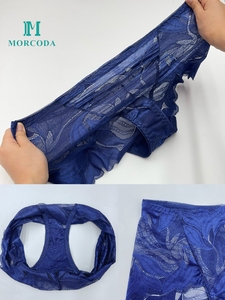 Morcoda 2025 Thiết Kế Mới Ren Quần Lót Trong Suốt Chất Lượng Tốt Giá Rẻ Hollow Rắn Kết Hợp Màu Sắc Mềm Mại Phong Cách Phụ Nữ Thoáng Khí Đồ Lót - Product Image 4