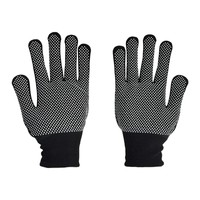 Gants de travail de protection en polyester 13G avec points PVC blancs sur la paume, haute adhérence, vente en gros