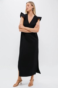 Elegante Vestido de Verano Casual para Fiesta, sin Mangas, Largo hasta el Tobillo, Cuello en V, Transpirable, Ecológico, de Spandex/Algodón, Corte en A, para Maternidad - Product Image 3