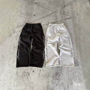 <strong>Mens</strong> Designer Wide Leg Sweatpants 450gsm Cotton Nylon Super Baggy Oversized <strong>Joggers</strong> Printed <strong>Loose</strong> Pants Pria Heavy - Product Image 3