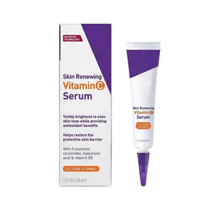 Nemlendirici parlatıcı hyaluronik asit cilt parlatıcı Serum % 10% saf C vitamini ile yüz için