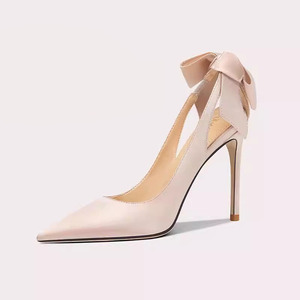 Sandales à talons hauts en satin jusqu'à la pointure 44 pour femmes <span class=keywords><strong>talon</strong></span> fin avec décoration en strass pour l'été - Product Image 1