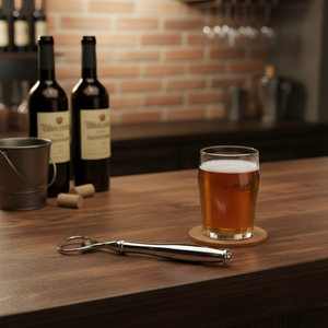Ouvre-bouteille élégant en acier inoxydable en forme de clé vintage pour bières, vins, bar, usage domestique avec logo personnalisable, longueur 147 mm - Product Image 3