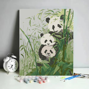 <span class=keywords><strong>Peinture</strong></span> à l'huile facile à faire soi-même pour débutants, cadeaux pour enfants, kits de <span class=keywords><strong>peinture</strong></span> à l'huile de <span class=keywords><strong>panda</strong></span>, ensemble de peintures décoratives - Product Image 4