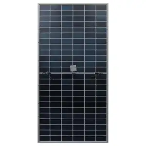 QJPV Solar 585W Solar Panels Half Cell Mono Solar Energy Panels N-TOPCon Bifacial Mono Solar Module