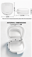 Boîte de rangement pour aligneurs dentaires, étui pour protège-dents avec miroir, boîte orthodontique avec trou d'aération, usage quotidien