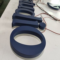Enseigne commerciale personnalisée, lettres en relief 3D rétroéclairées, logo d'entreprise éclairé, enseigne LED extérieure, logo LED rétroéclairé