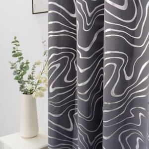 <span class=keywords><strong>Rideau</strong></span> de fenêtre occultant <span class=keywords><strong>thermique</strong></span> en feuille d'argent moderne DaiRui pour chambre à coucher - Product Image 1
