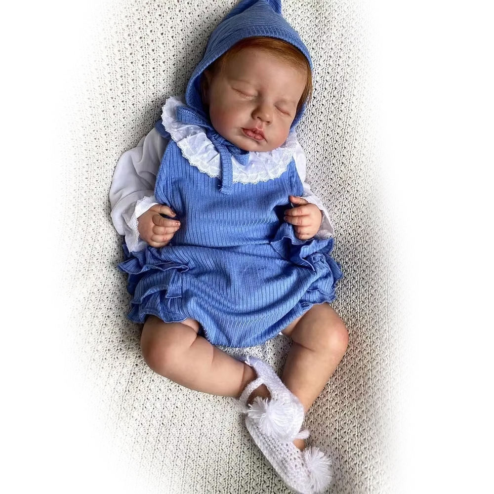 R&B 18 Inch Handmade Girl Realistic Newborn Silicone Baby Dolls Kit