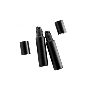 Factory Direct Sale 10ml Black Glass Roll on <b>Bottle</b> with Stainless Roller - Product Image 4