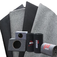Moquette pour haut-parleur en polyester non tissé 100% noir et gris, moquette pour caisson de basses