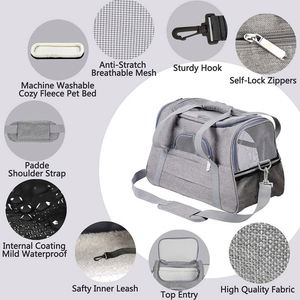 Easy Vet Visit Pet Carrier for Medium Cats and Small Dogs. Safe, Comfortable and Convenient. Airline Approved, <b>Top</b> <b>Loading</b> and C - Product Image 2