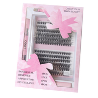 Kits d'Extensions de Cils en Cluster DIY, Courbure D, Extensions de Cils Segmentés, Kit DIY de Cils en Cluster