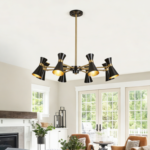 Lustre LED suspendu moderne nordique en cuivre, éclairage de salon, style grandiose, éclairage de chambre à coucher, salle à manger, lustre minimaliste pour la maison - Product Image 3