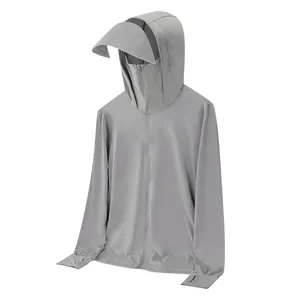 UPF50 + Ice silk pakaian pelindung matahari wanita, pakaian pelindung matahari 2024, perlindungan UV luar ruangan musim panas