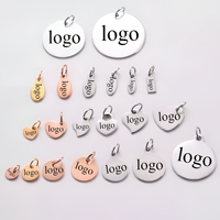 Pendentifs de bijoux fantaisie, breloques multiples, breloques gravées avec logo, accessoires de pendentifs vierges, breloques en acier inoxydable